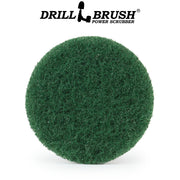 Front view of the Drillbrush Abrasive Green 5 inch Scrubbing Pad.