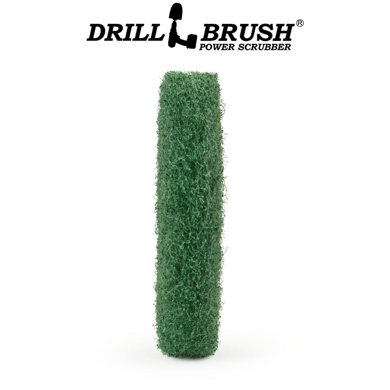 Side view of the Drillbrush Abrasive Green 5 inch Scrubbing Pad.