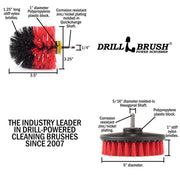 Specs for the Drillbrush 5H-OS Stiff Red Outdoor & Patio Brush Kit.