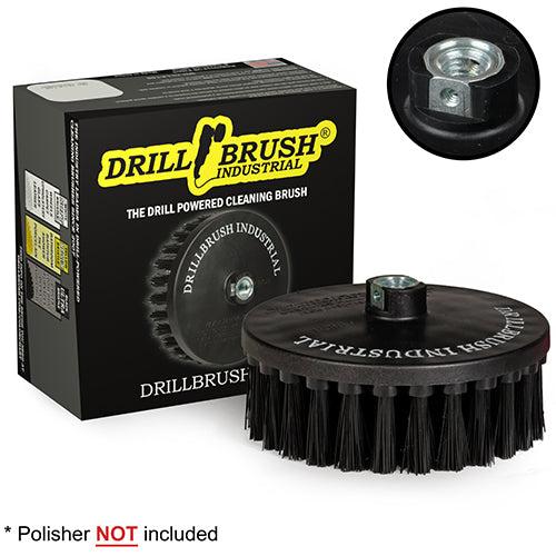 7in Black Brush - Industrial High Stiffness - Paint Removal & Concrete Cleaning | 7in-L-K-T-DB