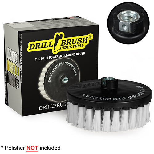 7in White Brush - Industrial Low Stiffness - Commercial Carpet Cleaning | 7in-L-W-T-DB