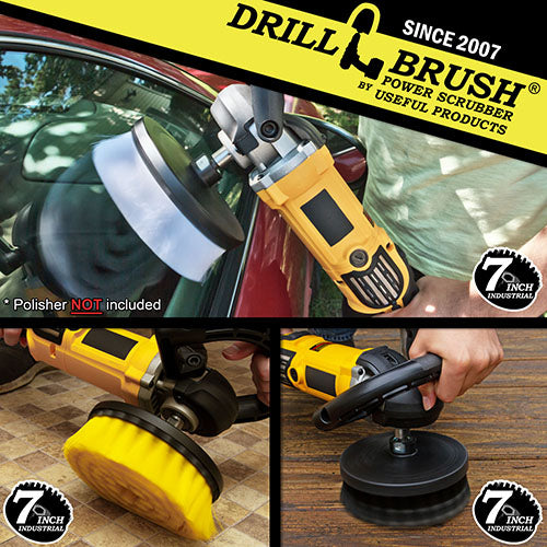 7in. Brush 3-piece Kit - Soft, Medium, & Ultra Stiff Bristles - Industrial Cleaning | 7in-L-WYK-T-DB