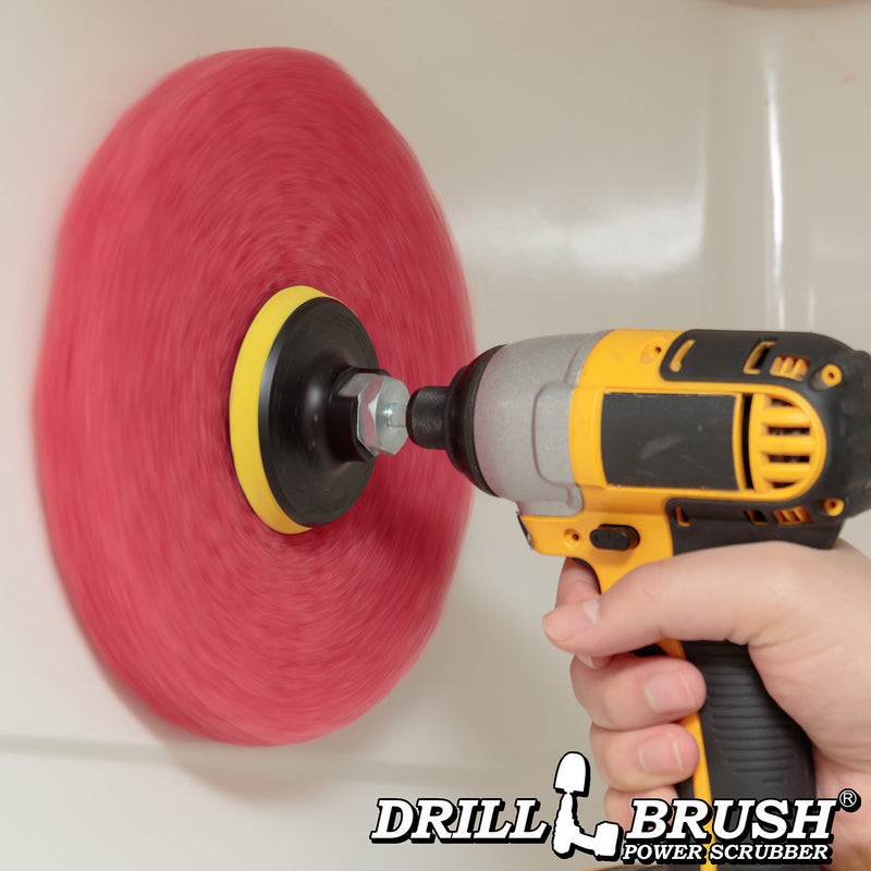 8 Inch Diameter Red Medium Replacement Scrub Pad