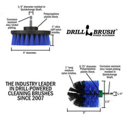 Specs for the Drillbrush 4M Medium Blue Marine & Pool Brush Kit.