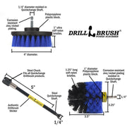 Specs for the Drillbrush 4O-5X Medium Blue Marine & Pool Brush Kit.