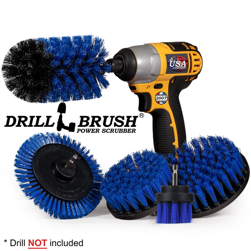 5in Flat Brush, 4in Flat Brush, 2in Short Brush, and Jumbo Original all in Medium Blue - Aquarium Cleaning Products  | B-S-E542J-QC-DB