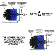 Specs for the Drillbrush MO Medium Blue Marine & Pool Brush Kit.