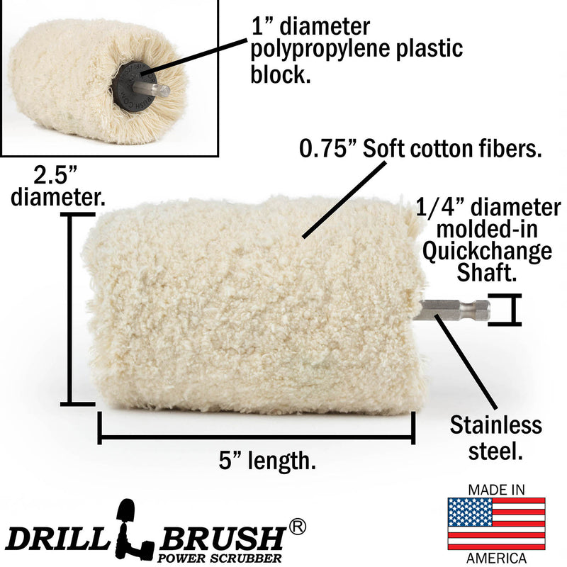 Specs for the Drillbrush Cotton Buffer .