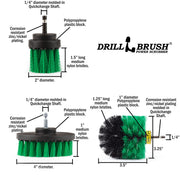 Specs for the Drillbrush 4OS-2L Medium Green Kitchen Brush Kit.