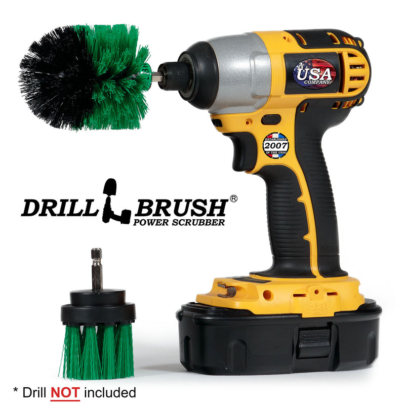 Mini & 2in-L Green Brushes - Medium Stiffness - Kitchen & Appliance Cleaning | G-MS-2L-QC-DB