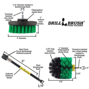 Specs for the Drillbrush 4O-5X Medium Green Kitchen Brush Kit.