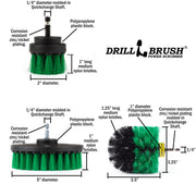 Specs for the Drillbrush 52O Medium Green Kitchen Brush Kit.