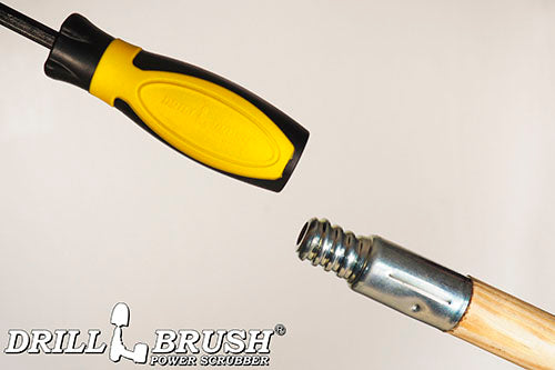 Jumbo, Original, and Mini Brushes w/ Handle Kit - Soft White Bristles - Home & Auto Cleaning | W-S-JOM-HD-QC-DB