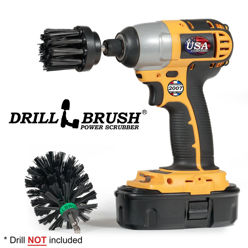 Mini & 2in-L Black Brushes - Ultra Stiff - Heavy Duty & Grill Cleaning | K-MS-2L-QC-DB