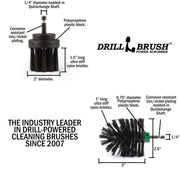Specs for the Drillbrush MS-2L Ultra Stiff Black Grill & Industrial Brush Kit.
