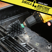 Drillbrush Mini Ultra Stiff Black Grill & Industrial Brush cleaning grill grates.