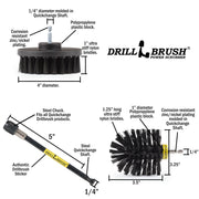 Specs for the Drillbrush 4O-5X Ultra Stiff Black Grill & Industrial Brush Kit.