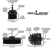 Specs for the Drillbrush 52O Ultra Stiff Black Grill & Industrial Brush Kit.