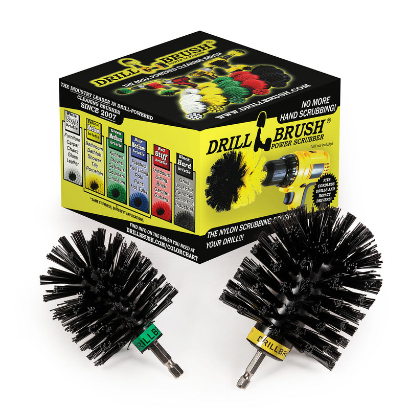 Original & Mini Brushes - Ultra Stiff Bristles - Heavy Duty & Grill Cleaning | K-S-MO-QC-DB