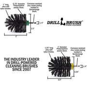 Specs for the Drillbrush MO Ultra Stiff Black Grill & Industrial Brush Kit.