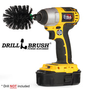 Drillbrush Mini Ultra Stiff Black Grill & Industrial Brush in a cordless drill.