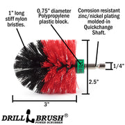 Specs for the Drillbrush Mini Stiff Red Outdoor & Patio Brush.