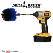 Drillbrush Original Medium Blue Marine & Pool Brush in a 5 inch extension in a cordless drill.