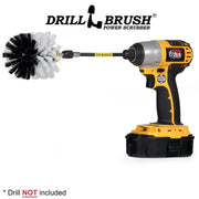 Drillbrush Original Soft White Home & Auto Brush in a 5 inch extension in a cordless drill.