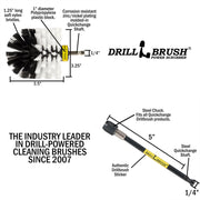 Specs for the Drillbrush Original Soft White Home & Auto Brush and a 5 inch extension.