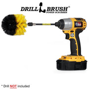 Drillbrush Original Medium Yellow Bathroom Brush in a 5 inch extension in a cordless drill.