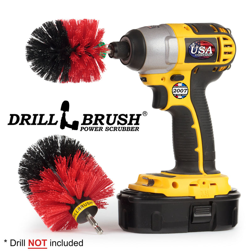 Original & Mini Red Brushes - Red Bristles - Outdoor & Patio Cleaning | R-S-MO-QC-DB