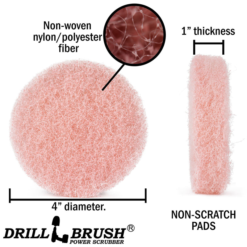 4 Inch Pink Scrubbing Pad Refill