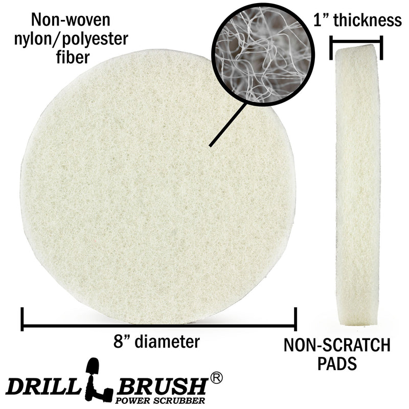8 Inch Diameter White Fine Replacement Polishing Pad