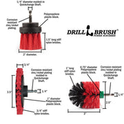 Specs for the Drillbrush EMS-2L Red Stiff Outdoor & Patio Brush Kit.