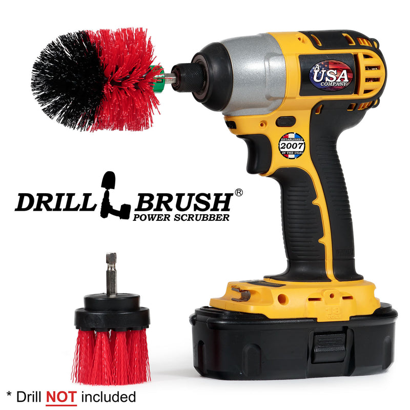 Mini & 2in-L Red Brushes - Stiff - Outdoor & Patio Cleaning | R-MS-2L-QC-DB
