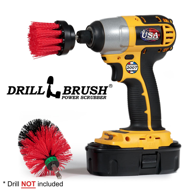 Mini & 2in-L Red Brushes - Stiff - Outdoor & Patio Cleaning | R-MS-2L-QC-DB