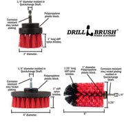 Specs for the Drillbrush 42J Red Stiff Outdoor & Patio Brush Kit.