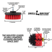 Specs for the Drillbrush 4O Red Stiff Outdoor & Patio Brush Kit.