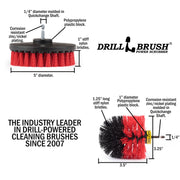 Specs for the Drillbrush 5O Red Stiff Outdoor & Patio Brush Kit.
