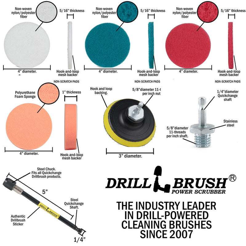 21-piece Green Brush Kit - Medium Bristles | G-E542OMCS-P4-3WRB-2F-3V-5X-QC-DB