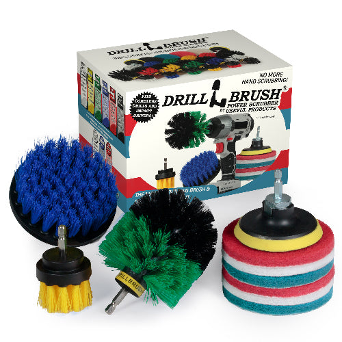 Original, 4in, & 2in Medium Variety Brushes w/ 4in Variety Pads - Household Cleaning | S-Y2-GO-B4-P4-2WRB-3V-QC-DB