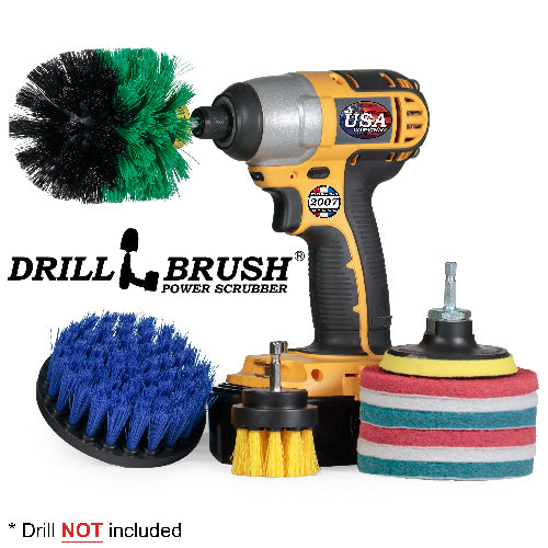 Original, 4in, & 2in Medium Variety Brushes w/ 4in Variety Pads - Household Cleaning | S-Y2-GO-B4-P4-2WRB-3V-QC-DB