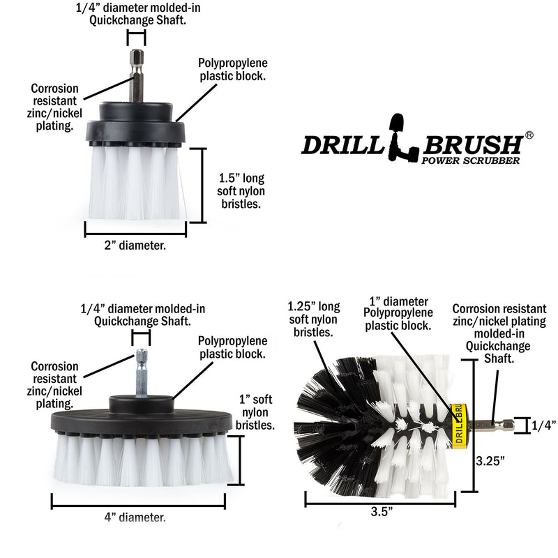 Specs for the Drillbrush 4OS-2L Soft White Home & Auto Brush Kit.