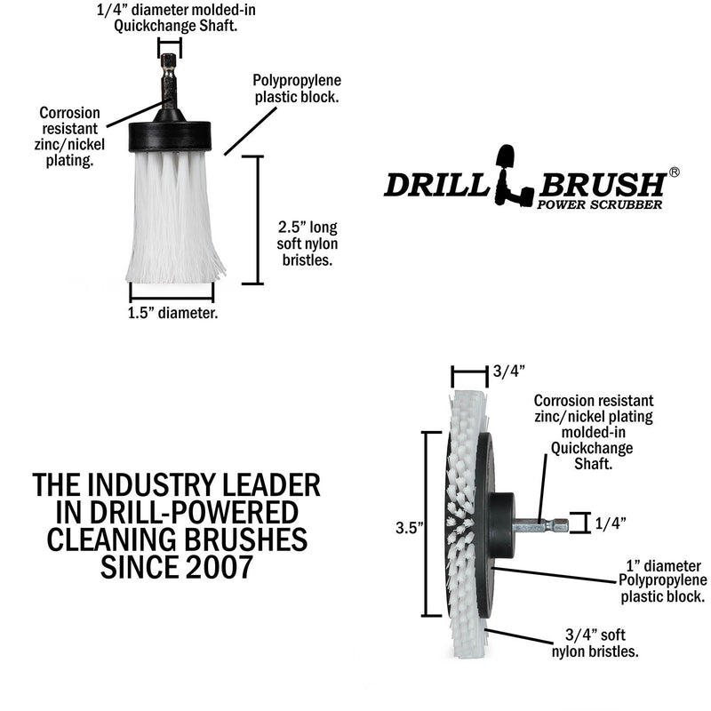 Spec images for the Soft White EES-1L Drillbrush kit.