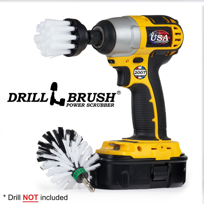 Mini & 2in-L White Brushes - Soft Bristles - Home & Auto Cleaning | W-MS-2L-QC-DB