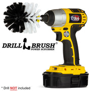 Drillbrush Original Soft White Home & Auto Brush in a cordless drill.