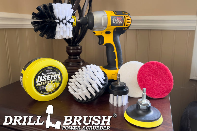 Soft White 4in, 2in Short, & Original Brush Kit with Useful All-Purpose Cleaning Paste Bundle - Soft Bristles - 260g Multi-Purpose Cleaning Paste | W-S-42O-3V-QC-DB-UP1