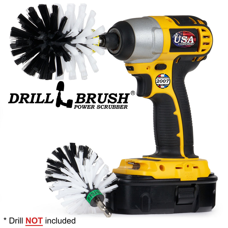 Original & Mini White Brushes - Soft Bristles - Home & Auto Cleaning | W-S-MO-QC-DB