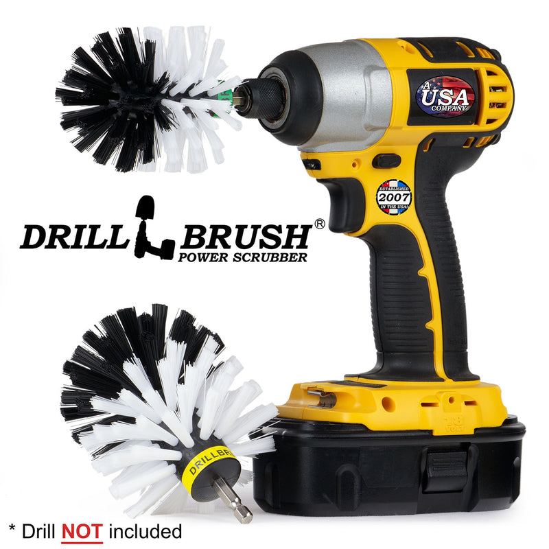 Original & Mini White Brushes - Soft Bristles - Home & Auto Cleaning | W-S-MO-QC-DB