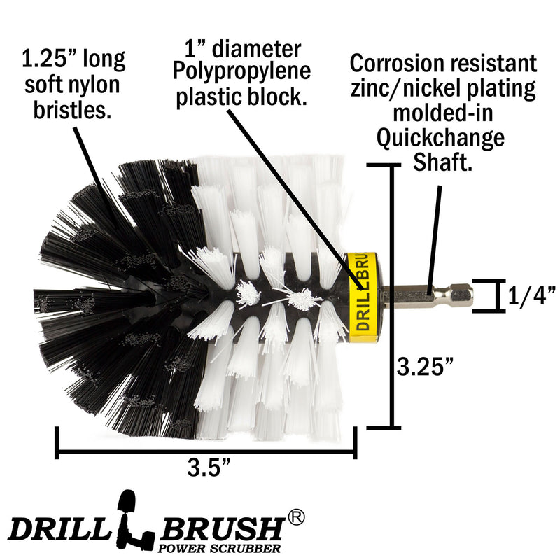 Specs for the Drillbrush Original Soft White Home & Auto Brush.
